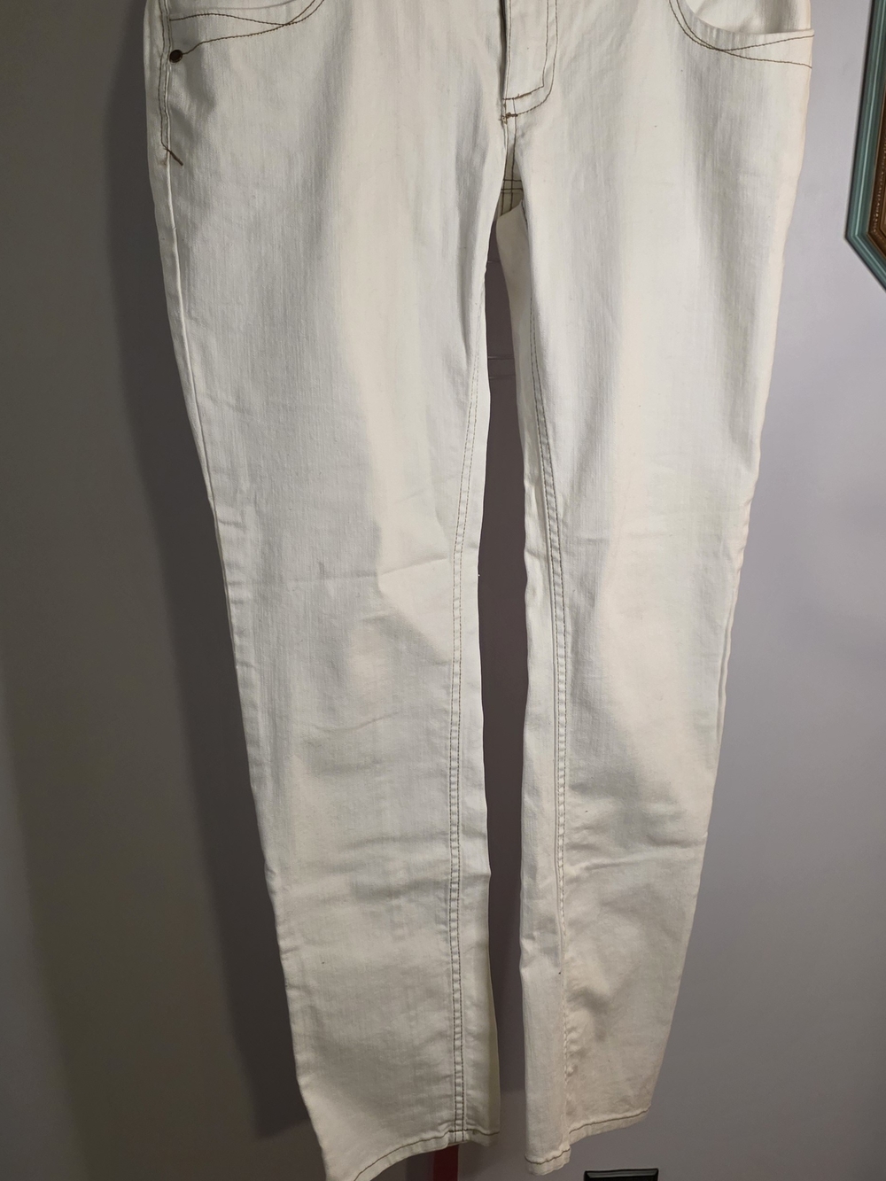 Freestyle Cream Denim Pants with Red Size Tab Sz 13
